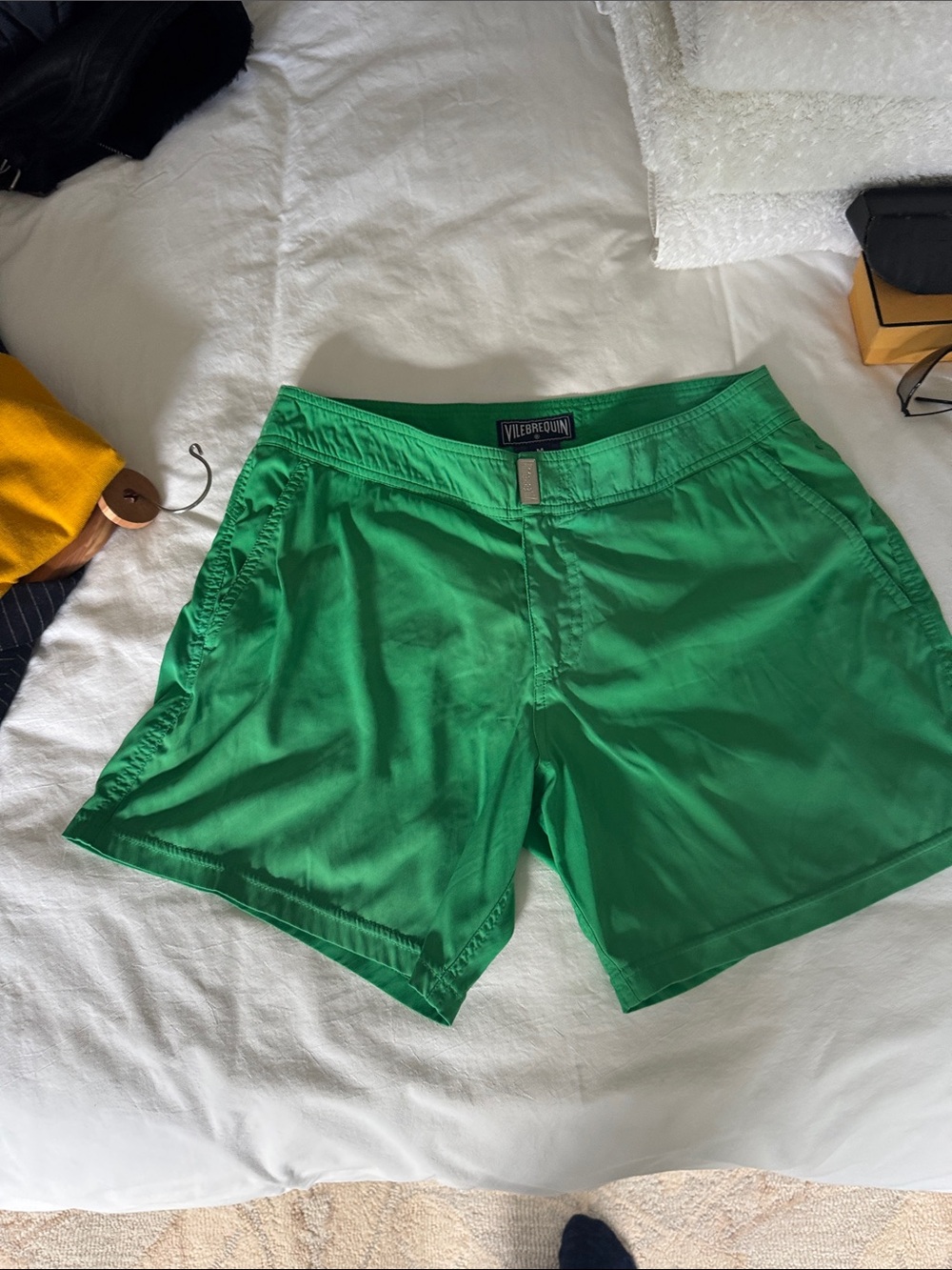 Vilebrequin Mens Bright Green Swim Shorts